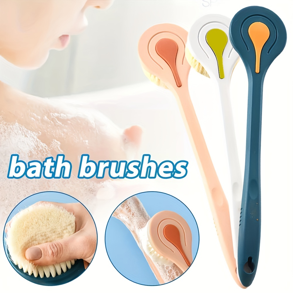 Shower Cleaning Bath Brushes Body Scrubber Silicone Double-sided Use  Massage Relax Bath Shower Brush Cleaner Cleaning Tool - AliExpress