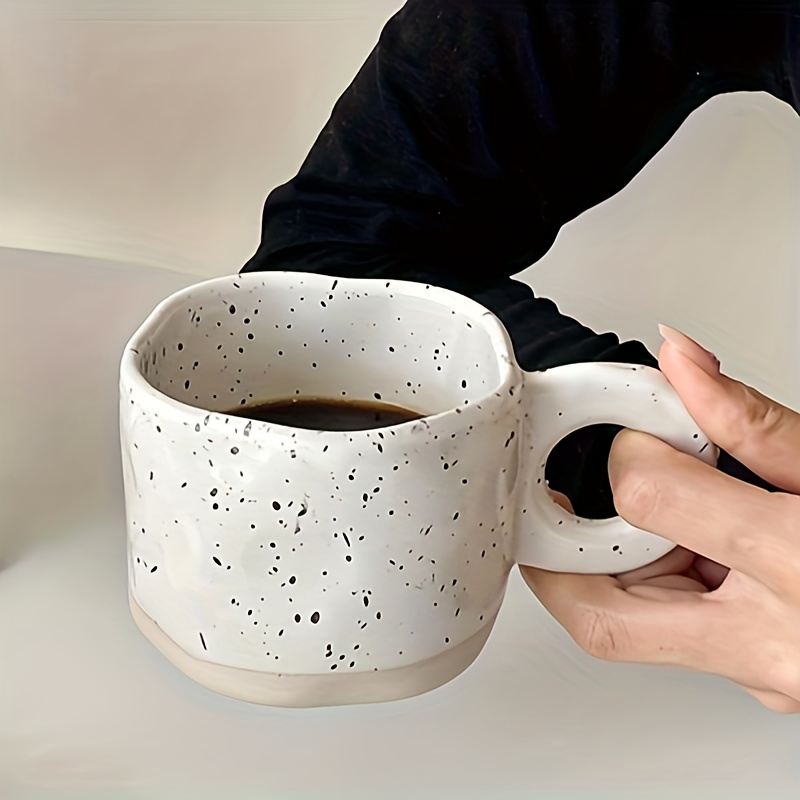 1pc Hand-painted And Hand-pinched Mark Cup, Cute Irregular Coffee Cup For  Breakfast Tea Milk Drink