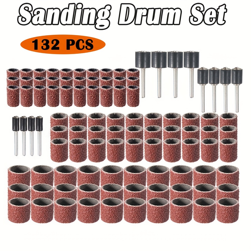 Sanding Drums for Dremel in 1/2 3/8 and 1/4 with mandrels