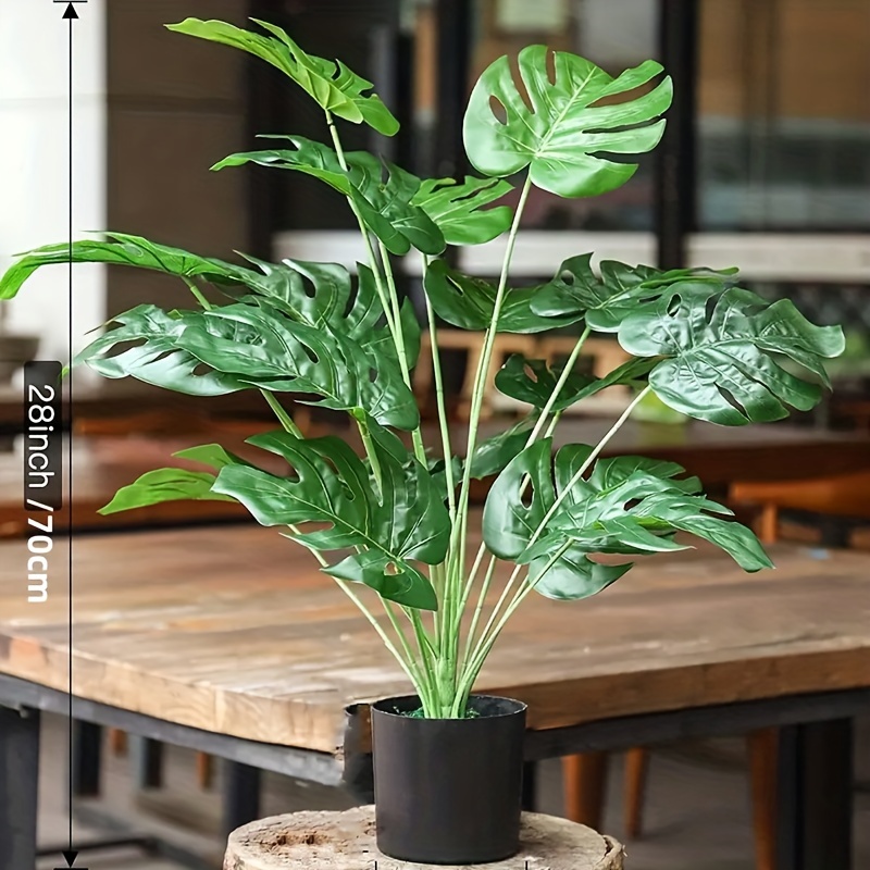 Palmera artificial para interiores y exteriores, árbol verde de seda,  planta en maceta, decoración de palmera artificial para el hogar, fiesta
