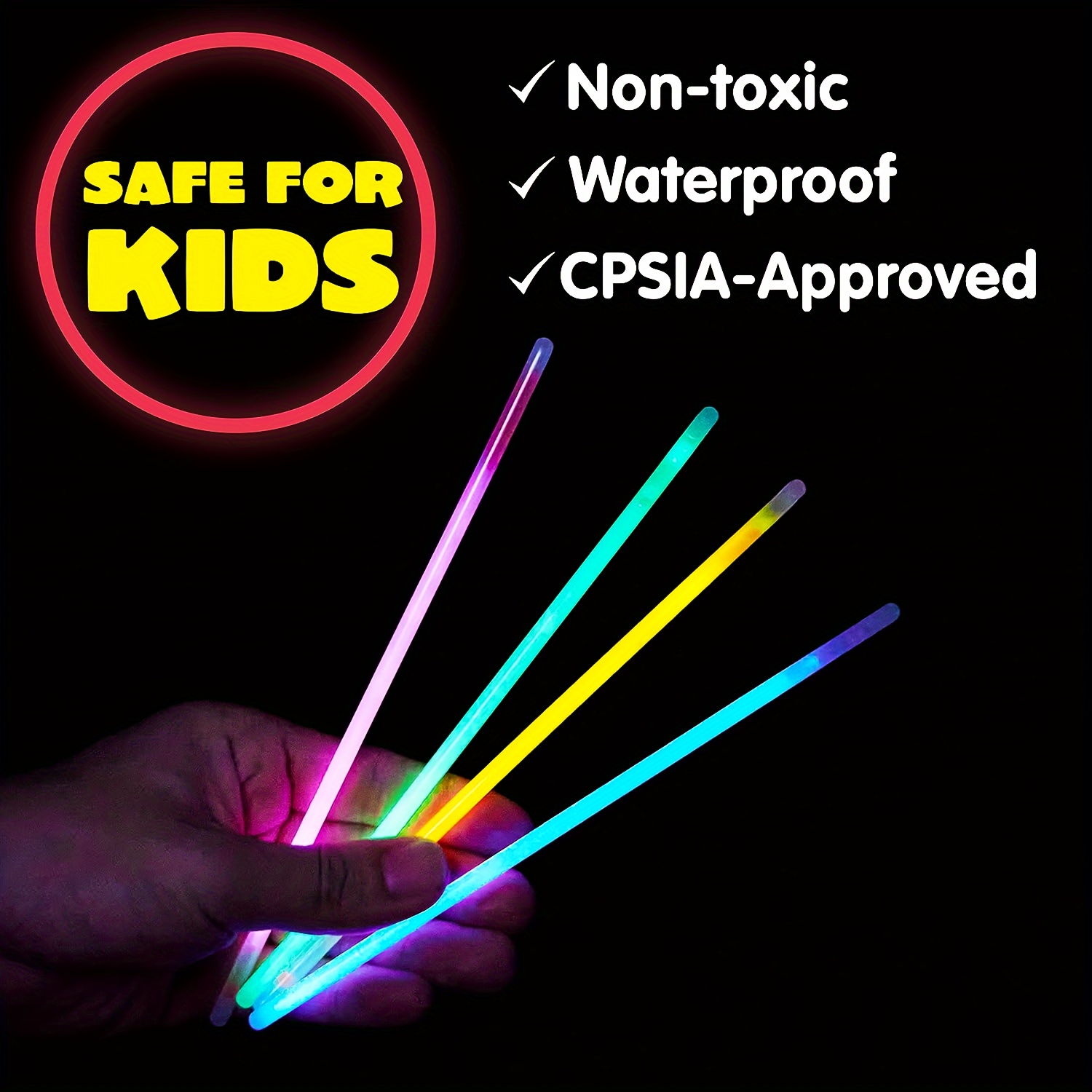 100 Pcs Glow Sticks Bulk Glow in The Dark Party Supplies 8 Glowsticks with  Connectors for Glow Bracelets Free Shipping