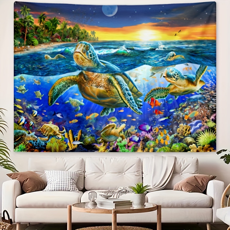 Dolphin Marine Animal Tapestry Bedroom Wall Decoration - Temu
