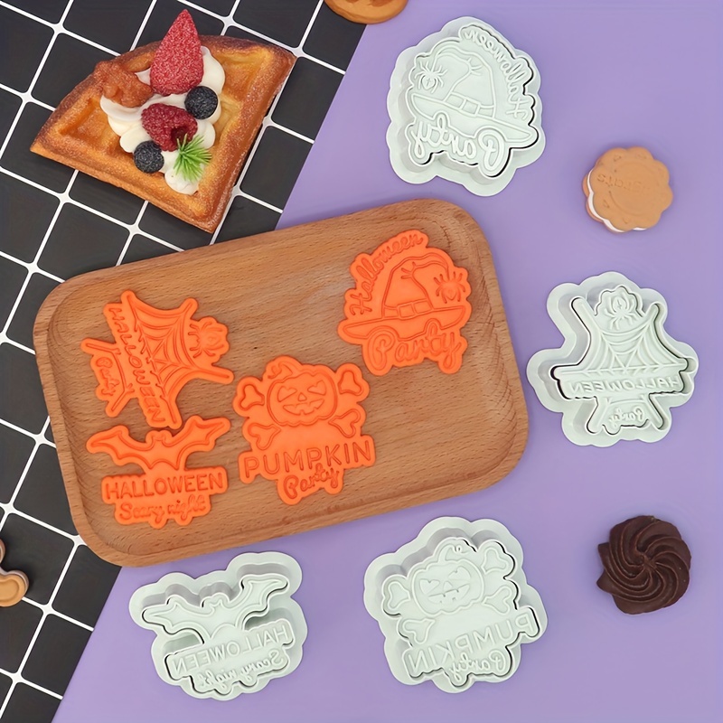 13pcs Halloween Cookie Cutters Pumpkin Cookie Cutter Set Pumpkin Face Biscuit  Cutter Tool Cookie Stamps Plastic Mold Biscuits Pastry Fondant Molds Cake  Decorations Biscuit Cutters for Baking Supplies 