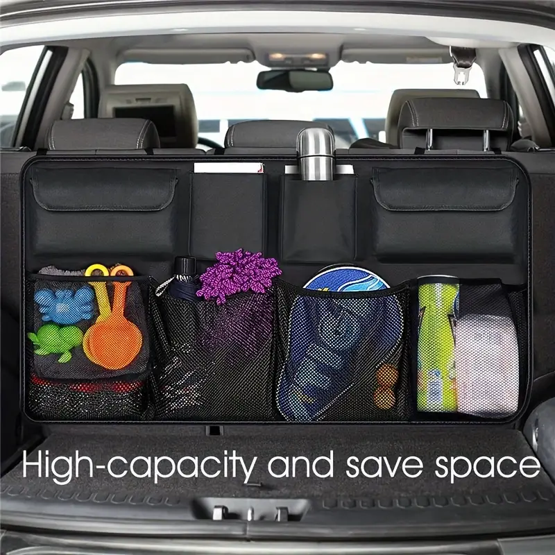 Auto-Kofferraum-Organizer, Verstellbare Rücksitz-Aufbewahrungstasche, Netz,  Hohe Kapazität, Mehrzweck-Oxford-Autositz-Rückenlehnen-Organizer