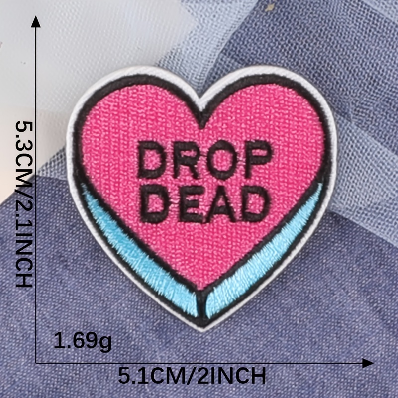 2pcs Heart Embroidery DIY Patch for Clothes, Backpacks, Hats - Perfect  Holiday Party Gift for Teens