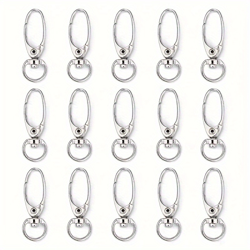 

10pcs/pack Alloy Swivel Clasps Durable Swivel Snap Hook Lobster Claw Clasps For Diy Jewelry Keychain Making Bag Accessories Small Business Supplies