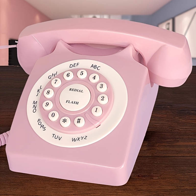 Acheter Téléphone filaire de bureau années 80, style rétro vintage, téléphone  fixe, support de téléphone fixe, volume de sonnerie