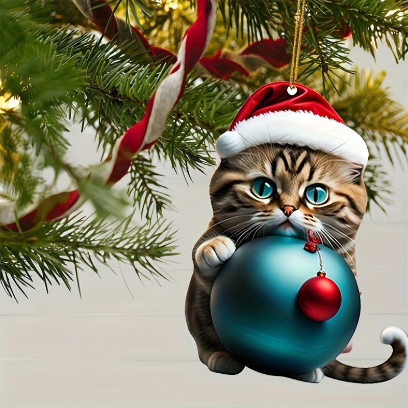 Ornements de Noël en forme de chat - Statues de chat - Décoration  d'intérieur