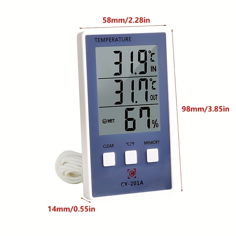 Wireless Temperature And Humidity Meter Indoor And Outdoor Thermometer  Hygrometer Weather Station - Temu