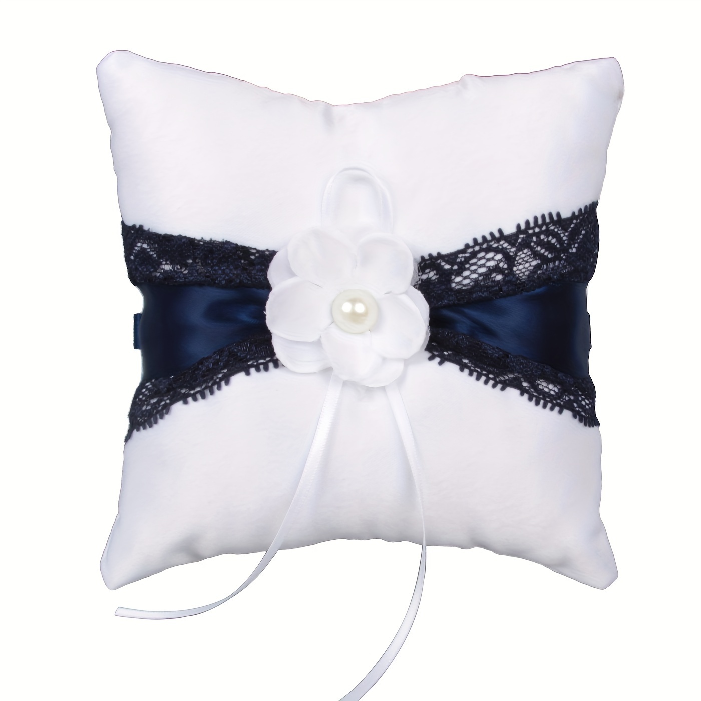 Navy blue 2024 ring bearer pillow