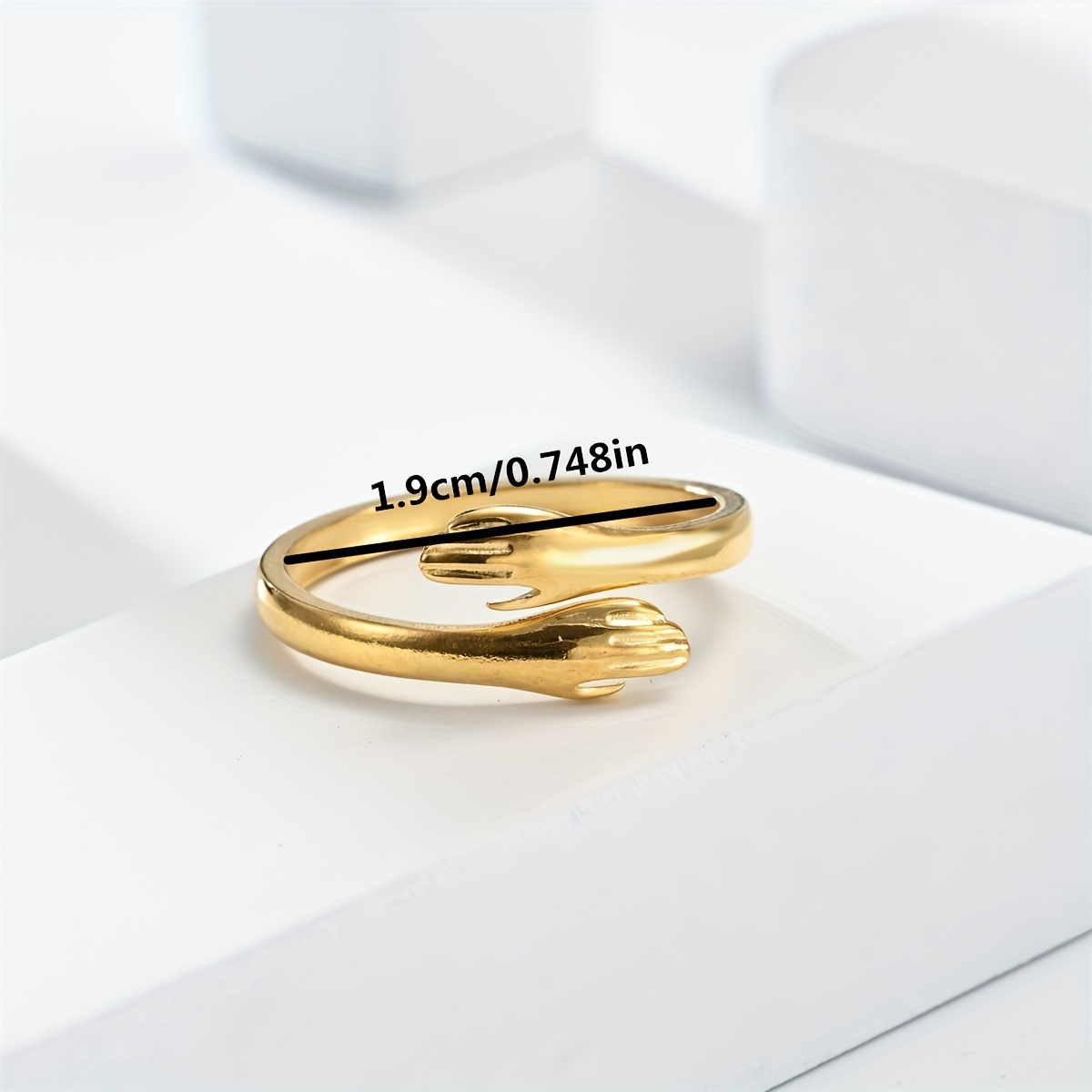 Stainless Steel Hug Ring Decorative Accessories for Men