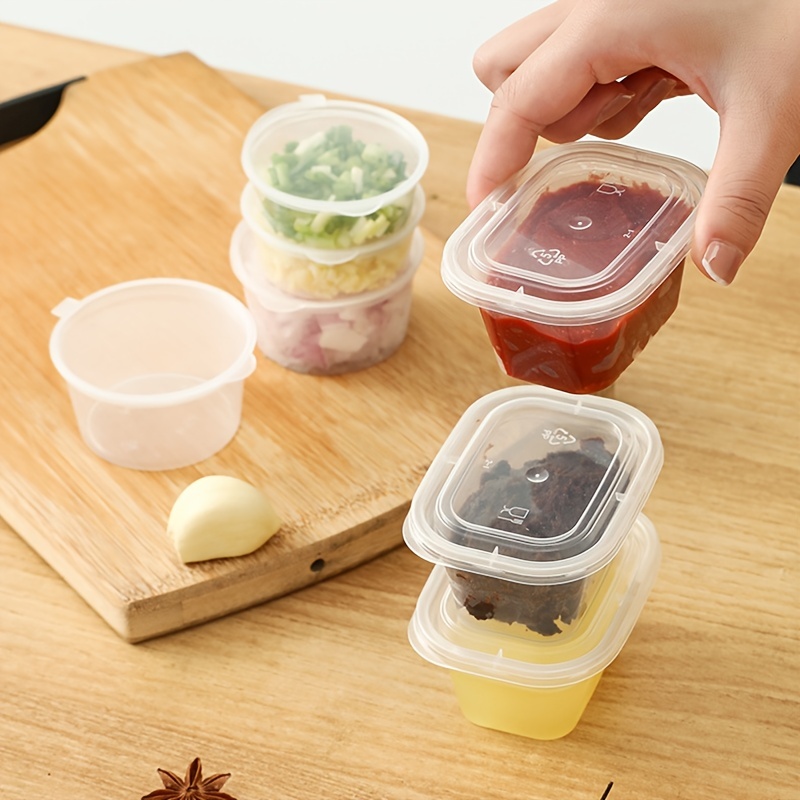 50PCS 4oz Small Plastic Containers With Lids Fruit Containers for