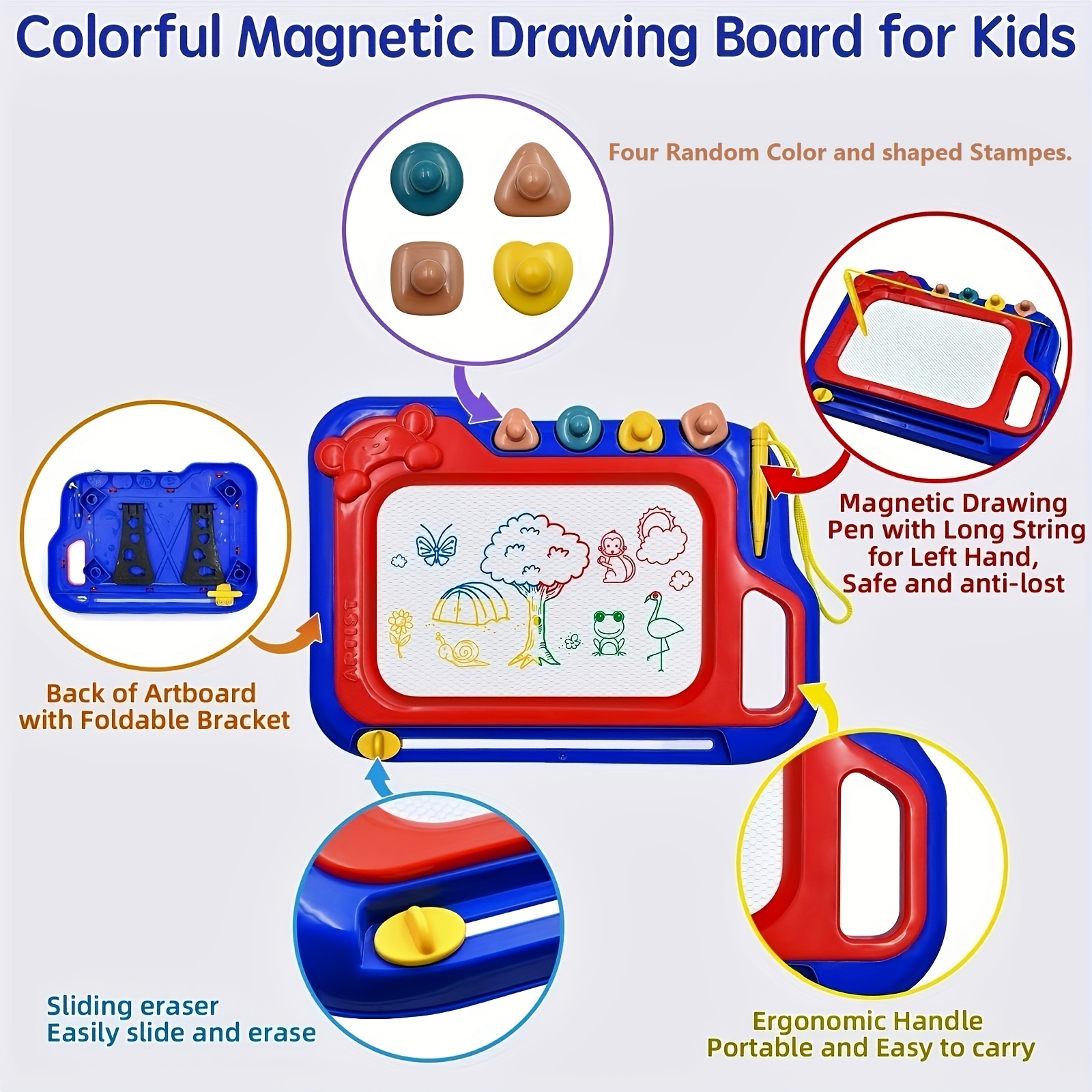 1 Magnetic Drawing Board Toy for Kids Magnetic Erasable Drawing Pad Color  random