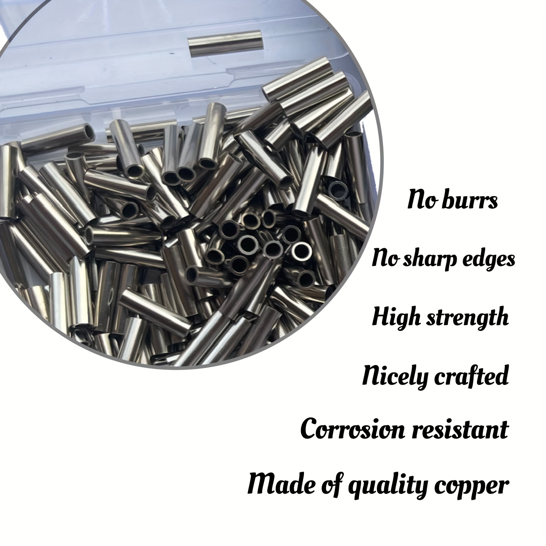 Stainless Steel Alloy Copper Fishing Wire Pipe Crimp Sleeves - Temu