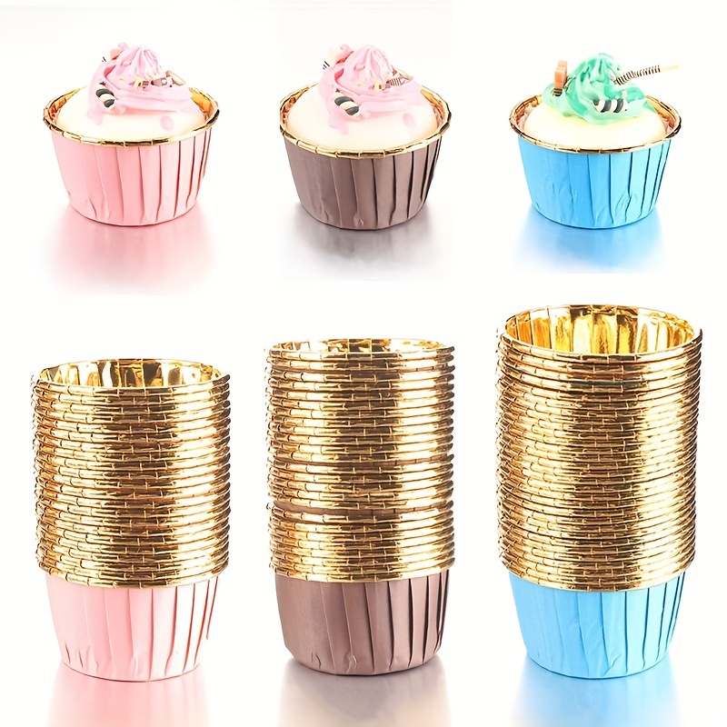 50 Pcs Muffin Cupcake Paper Cups Mini Cupcake Liners Wrapper