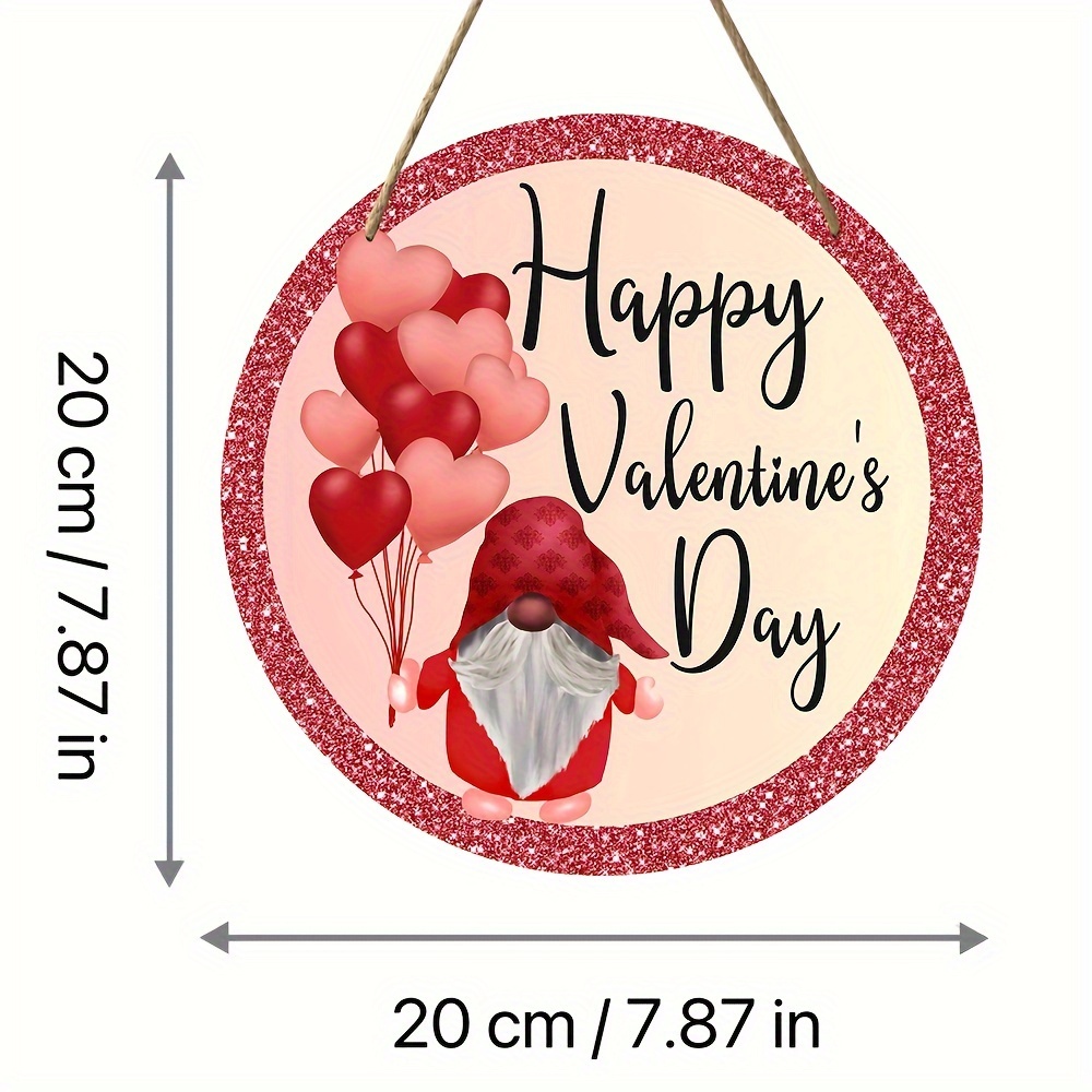 Valentine Hearts Wreath Sign Valentine Round Wreath Sign - Temu