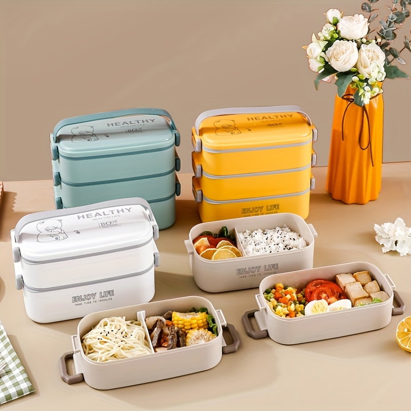 Leakproof Bento Lunch Box Large Lunch Container Square Microwavable Bento  Boxes