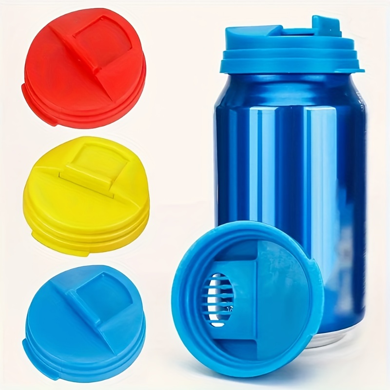 6PCS silicone cup Soda Can Topper Beer Can Lids Covers Energy Drinks Covers