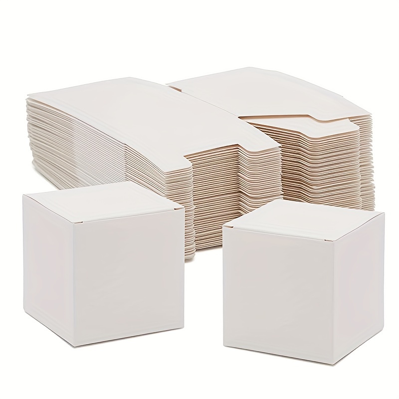 50 Piezas Caja Dulces Cajas Dulces Cartón Blanco Mini Cajas - Temu