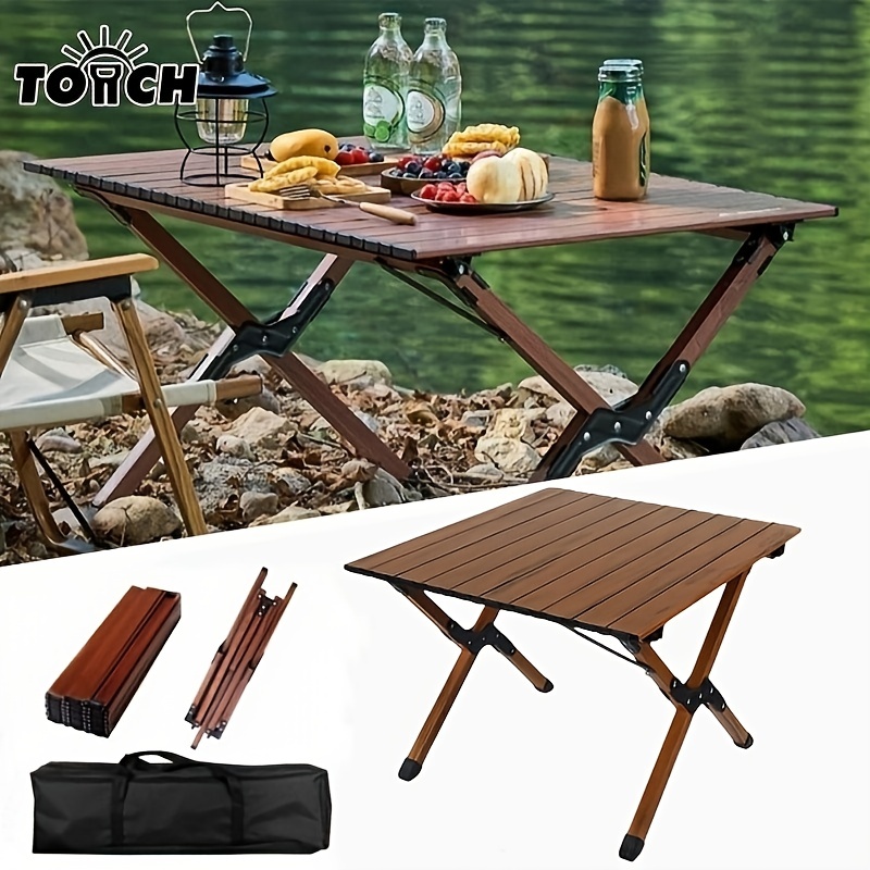 Mesa de picnic plegable de madera bohemia con patas plegables portátil y  asiento bajo -  México