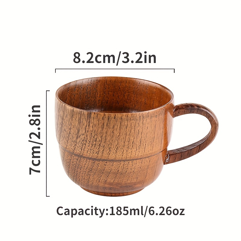 Insulated Jujube Wood Coffee Mug With Handle - Reusable Drinking Cup For  Home, School, And Office - Keep Your Beverages Hot Or Cold All Day Long -  Temu