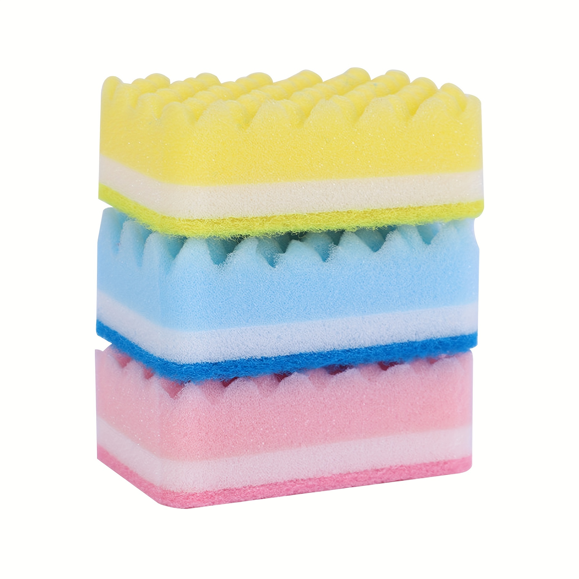 Wave Kitchen Cleaning Sponge 30pcs Double Sided Scouring Pad