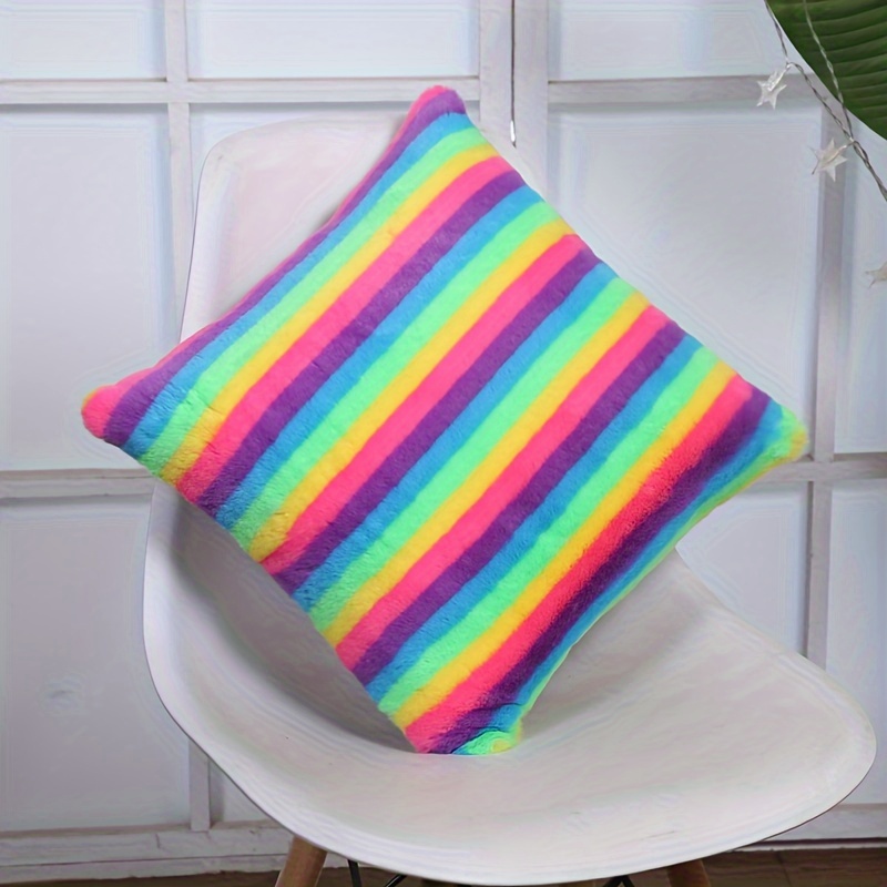 Rainbow Color Reading Pillow Adult Teen Backrest Pillow With - Temu
