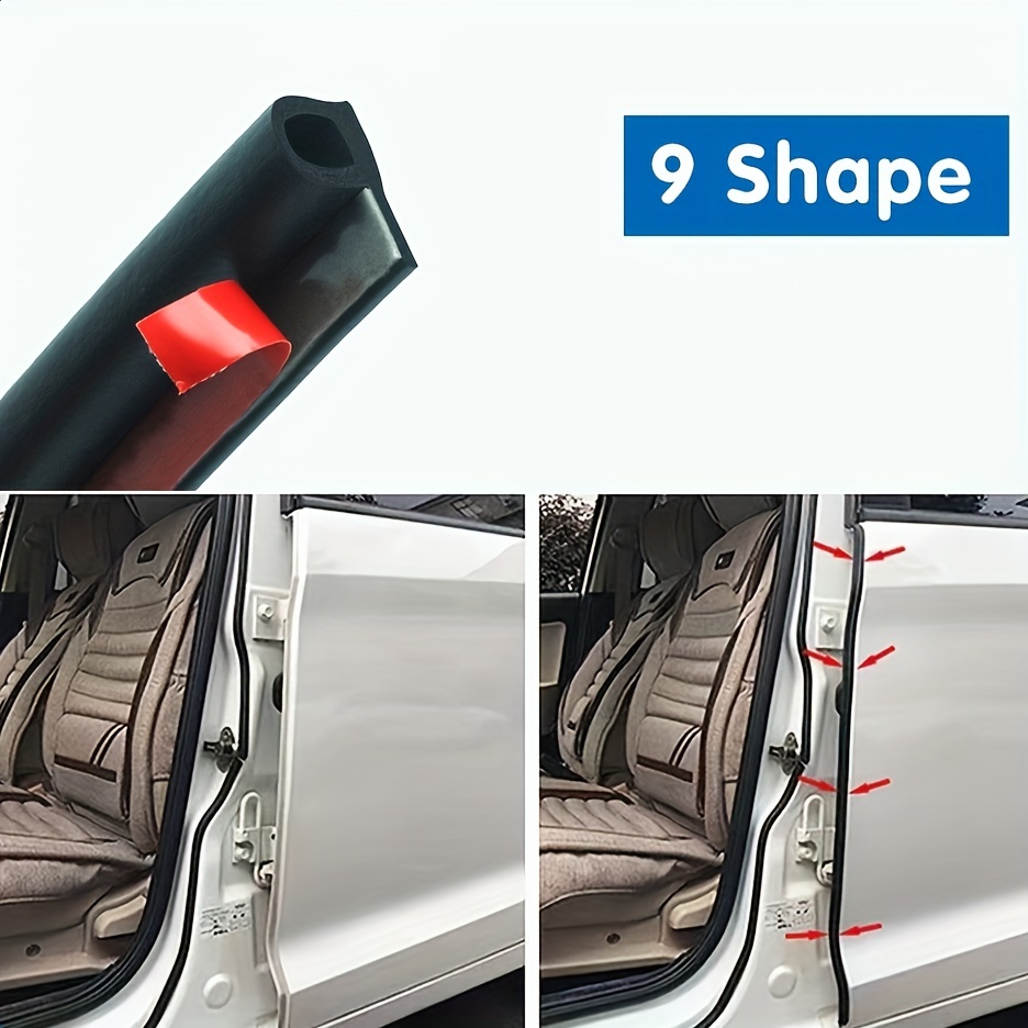 Sellos de goma automáticos de 9 formas, tira de sellado de puerta de coche  para tira de insonorización de aislamiento de ruido de coche