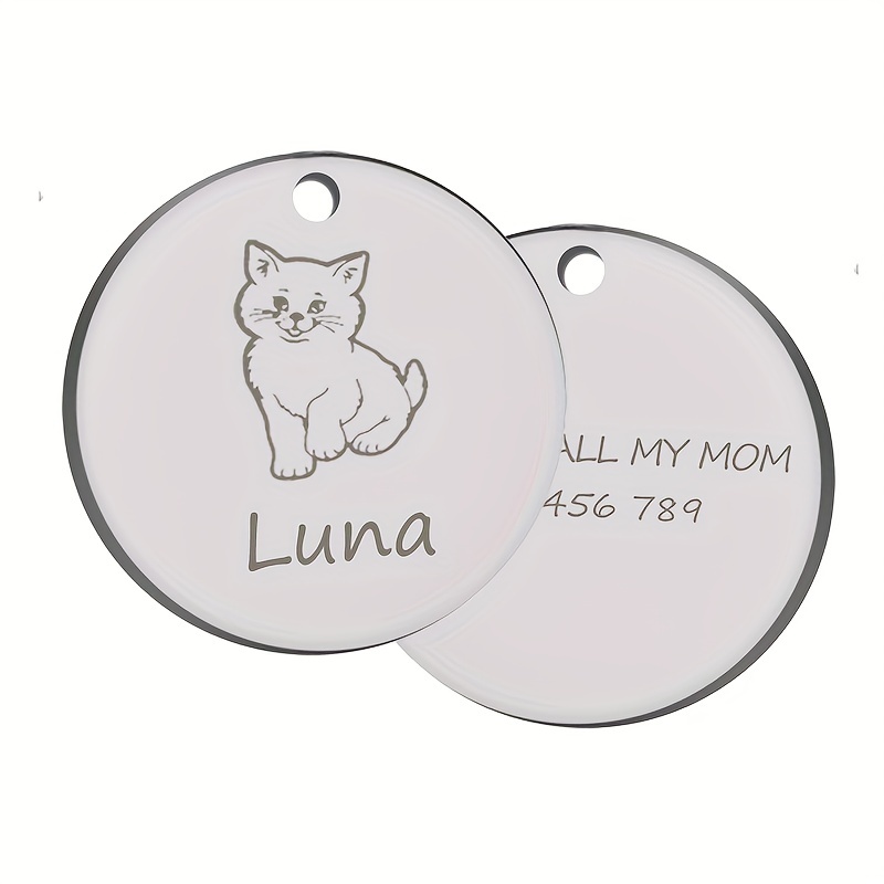 Personalized Dogs Cats ID Tag Custom Alloy Bone Puppy Kitten