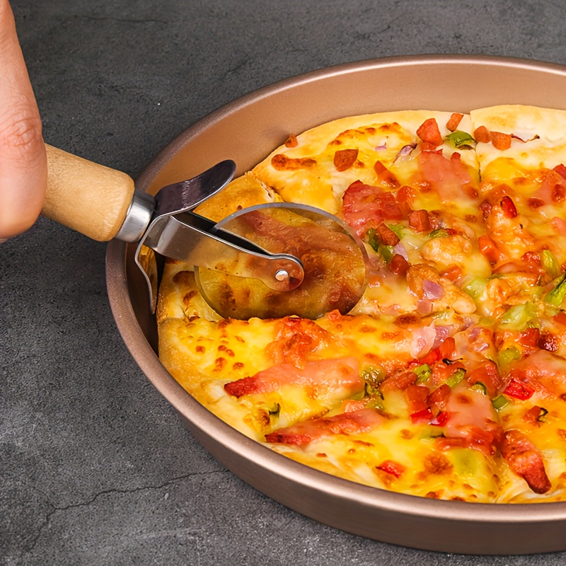 Non Stick Pizza Trays Baking Pan Round Restaurant Dish Pie - Temu