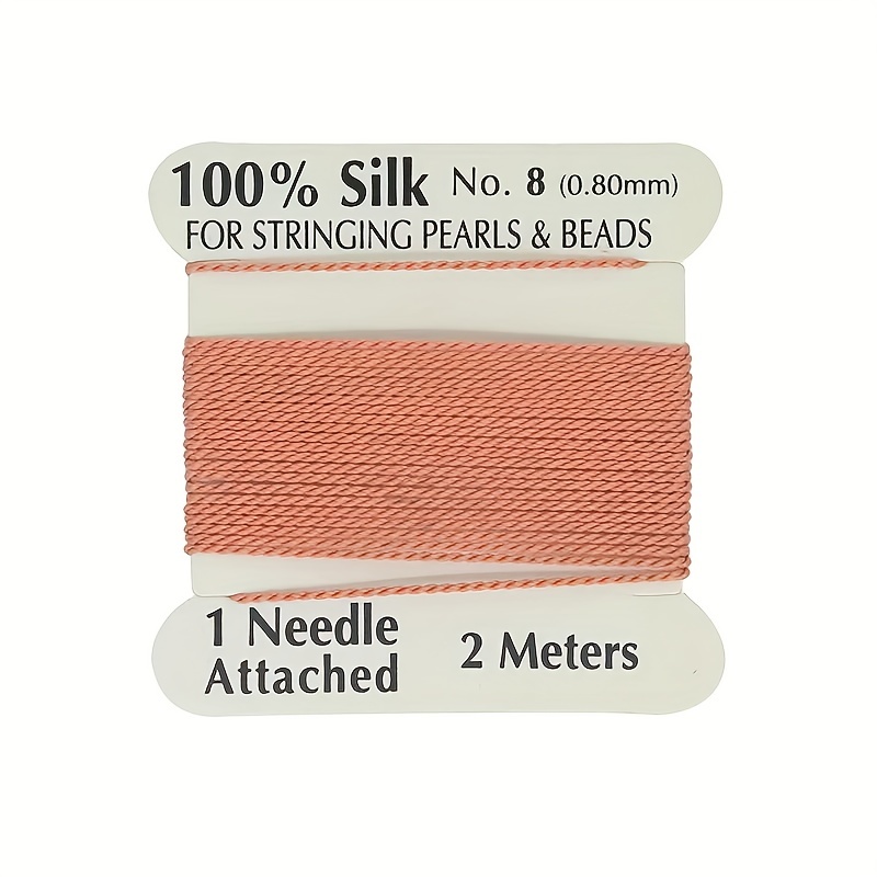 Griffin 100% Silk Cord & Beading Needle No.8, 0.80mm | Color Choice