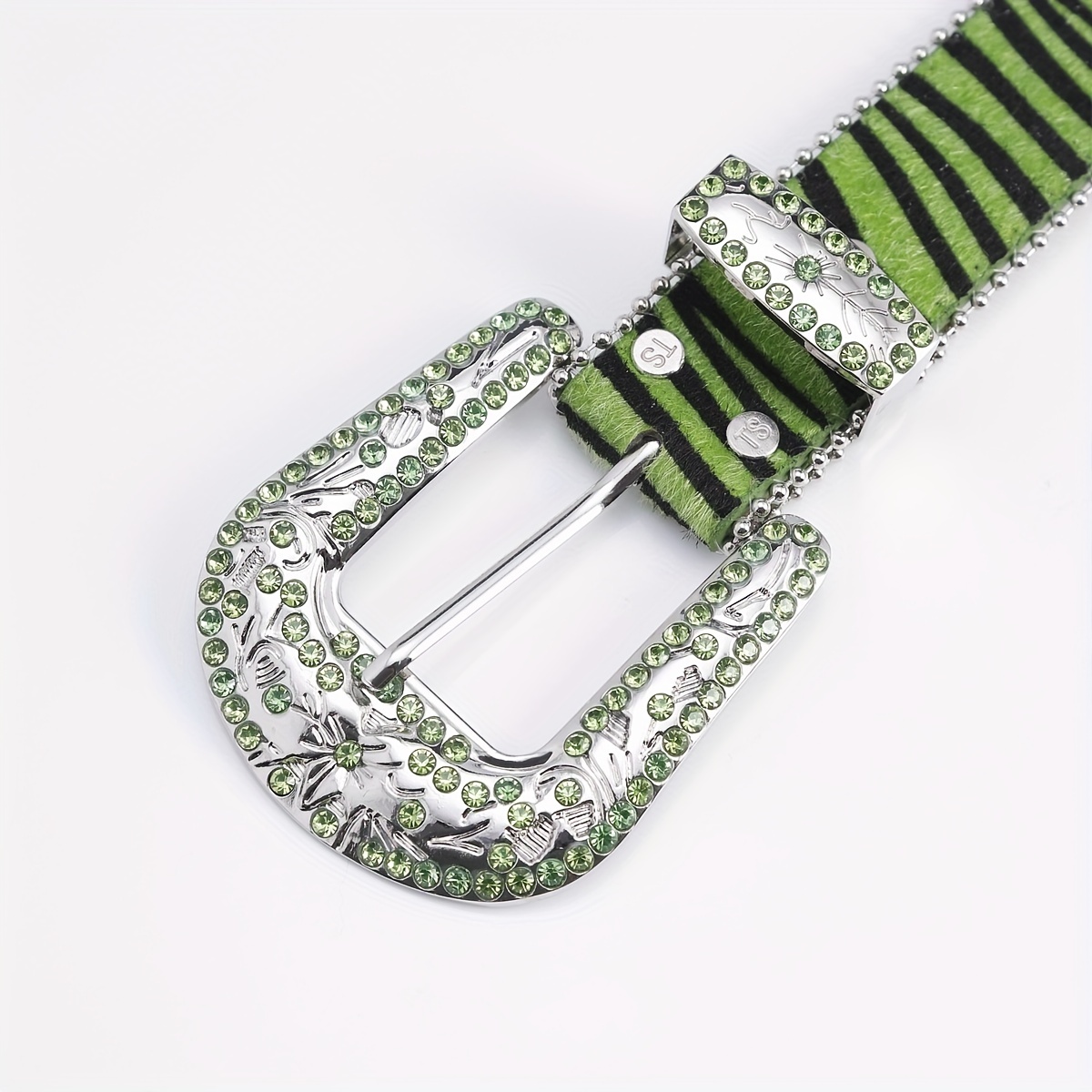 B.B. Simon Hair on Hide Bling Belt