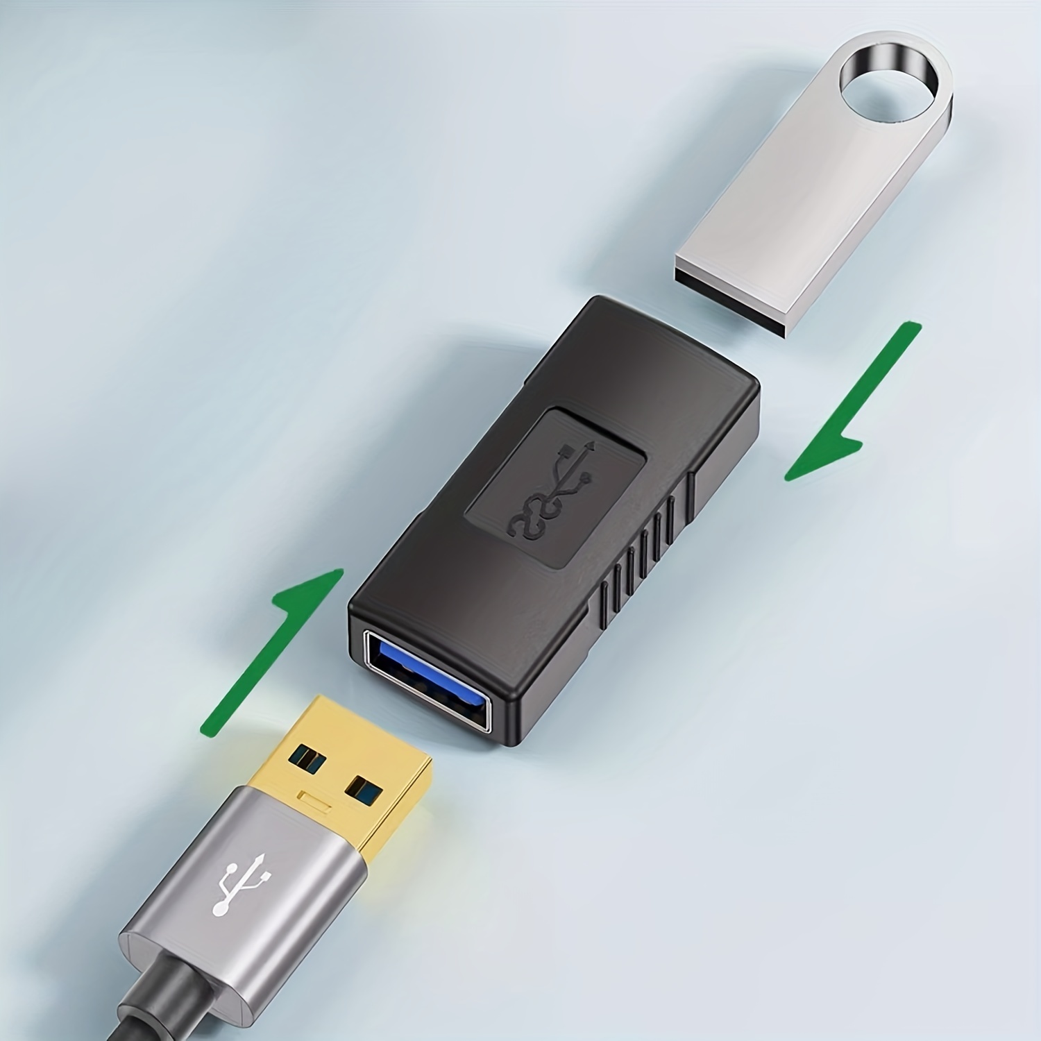 

Usb 3.0 Female To Female Adapter Computer Data High-speed Transmission Usb-a Charging Butt Extension Head Af-af