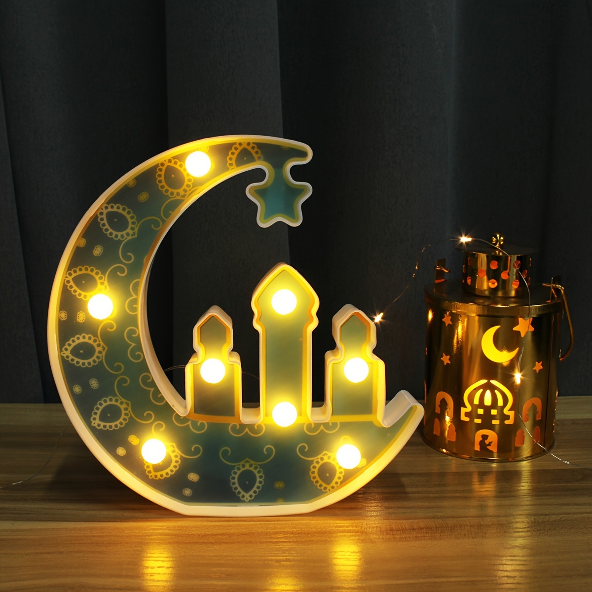 Ramadan Mubarak Deacoration, Islam Eid Ramadan Light LED, Ramadan Gifts for  Home Bedroom Decor