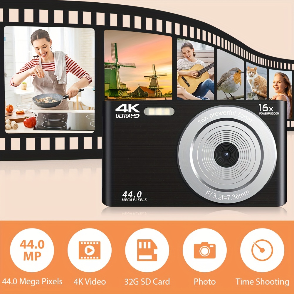 Vlogging Camera 4k Digital Camera  16x Digital Zoom 2 - Temu