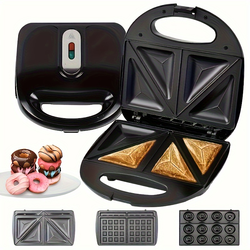 Waffle Maker With 7 Removable Plates, Automatic Multifunction Waffle Cone  Maker Easy Clean, Non-Stick For Waffles, Hash Browns, Or Any Breakfast,  Lunch: Home & Kitchen 