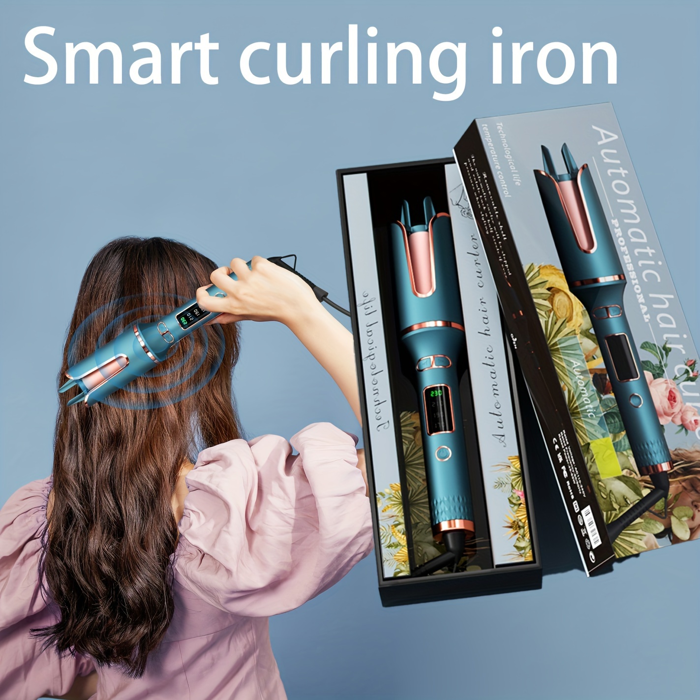 Cordless Automatic Curler: 6 Impostazioni Temperatura Timer - Temu Italy