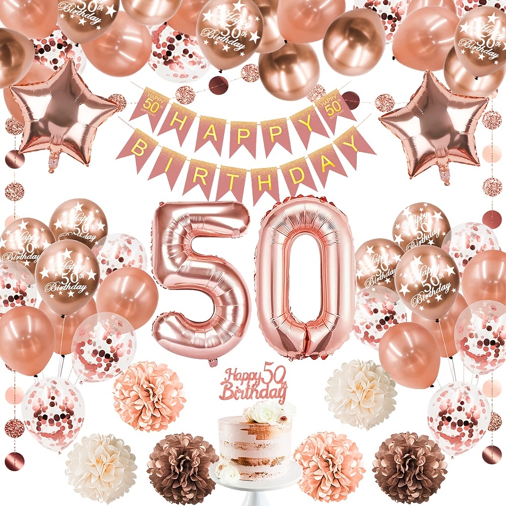 MMTX Palloncini Compleanno 40 Anni Oro Rosa Decorazioni per Feste –