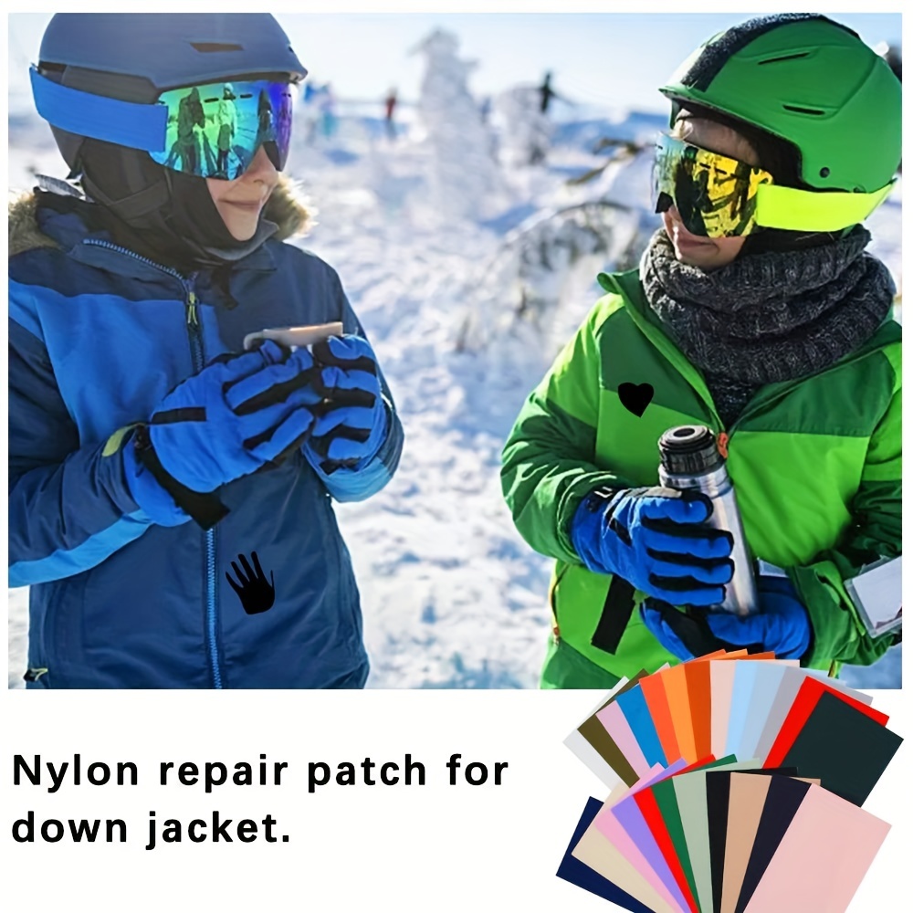 9 Sheets Nylon Repair Patches Self Adhesive Patch Different Size and Shapes  Clothes Patch Fabric Clothing Repair Patch for Down Jacket, Tent Clothes