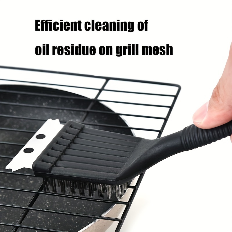 Bbq Grill Cleaning Mesh Rack Brush Scraper Safety Grill Brush For Grill  Cleaning, Outdoor Cleaning Tool - Temu