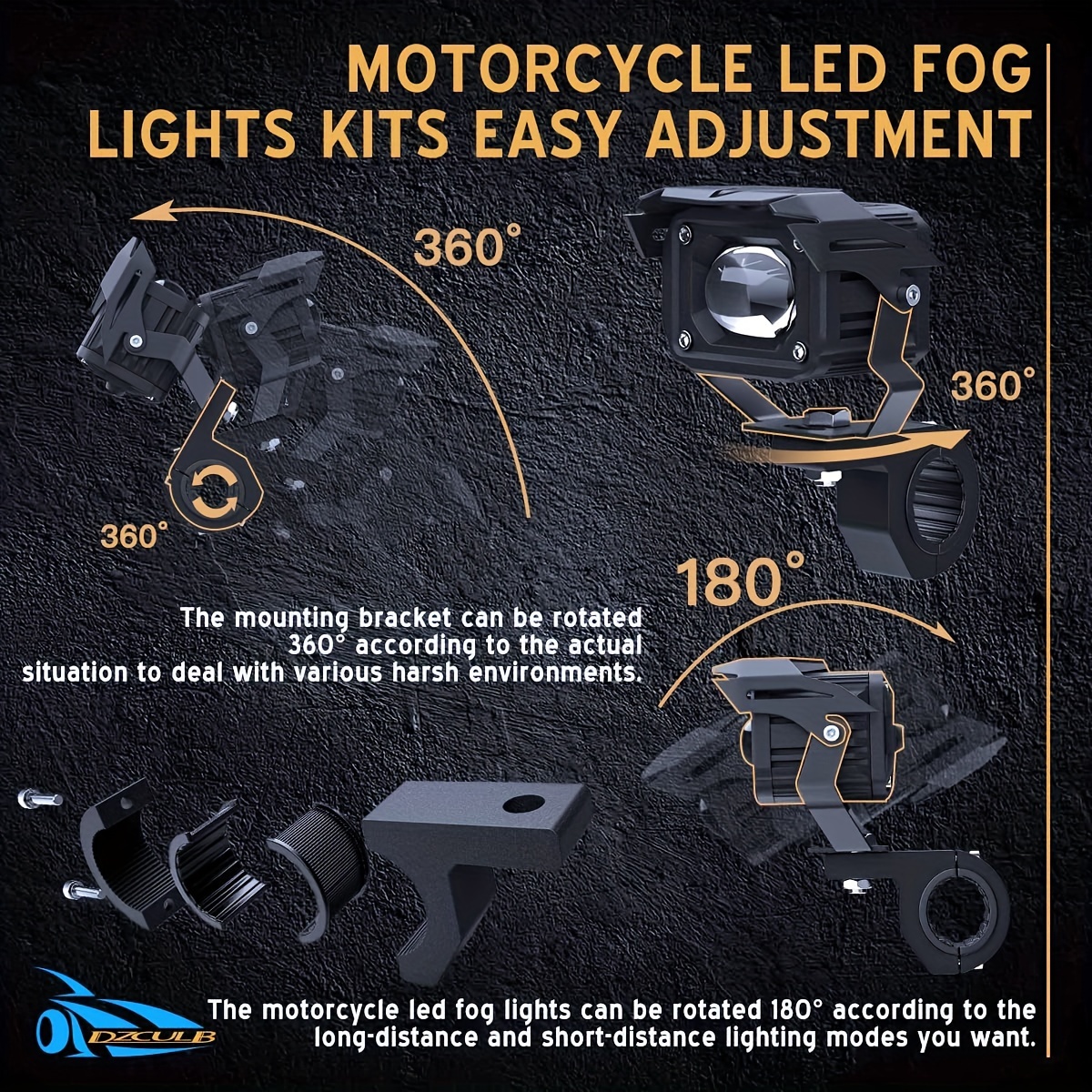 Fog Lights Motorcycle, Motorcycle Led Light, Led Fog Lights
