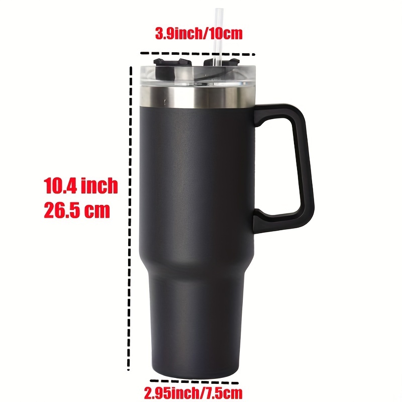 12oz Sublimation Coffee Tumbler/Camp Mug with Handle and Straw