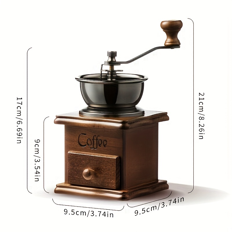 Moulin à café manuel 1pc, moulin à café en céramique, moulin à café à  manivelle portable avec boîtier en acier inoxydable et poignée amovible,  adapté