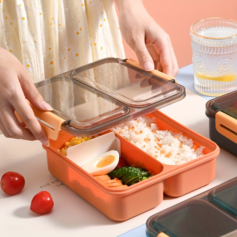 Divided Lunch Box Portable Lunch Box Microwave Safe - Temu