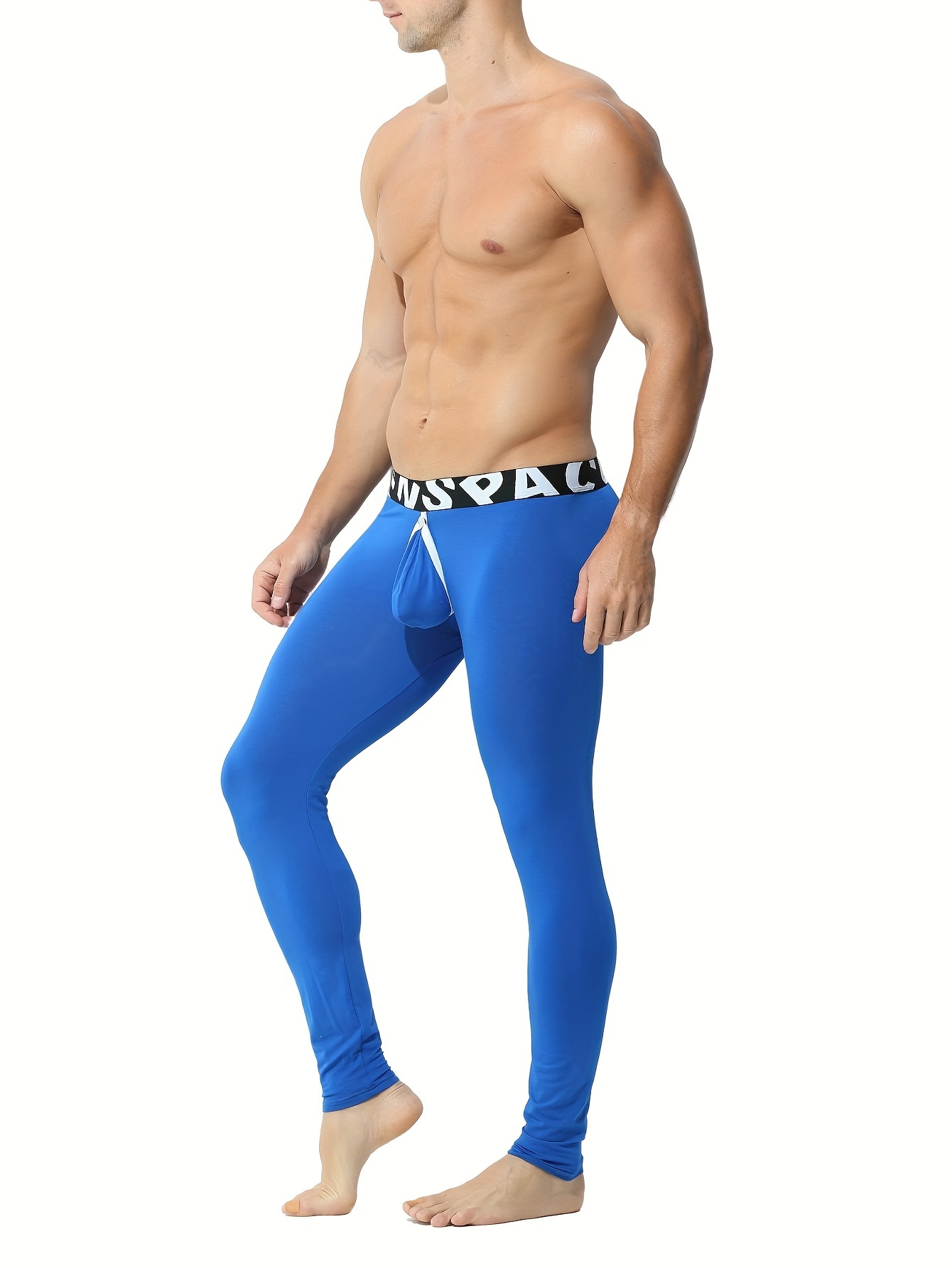 Men's Fit Sports Leggings Crotchless Active High Stretch - Temu Canada
