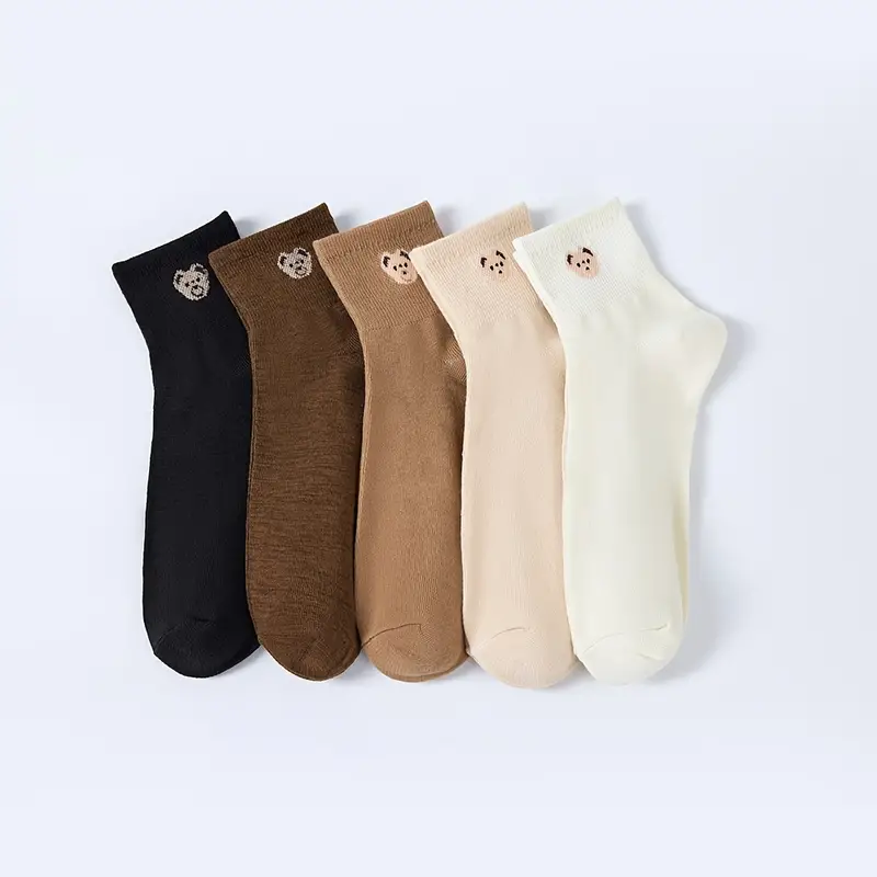 Soft Teddy Bear Socks Crew Length Sock Pack Women's - Temu