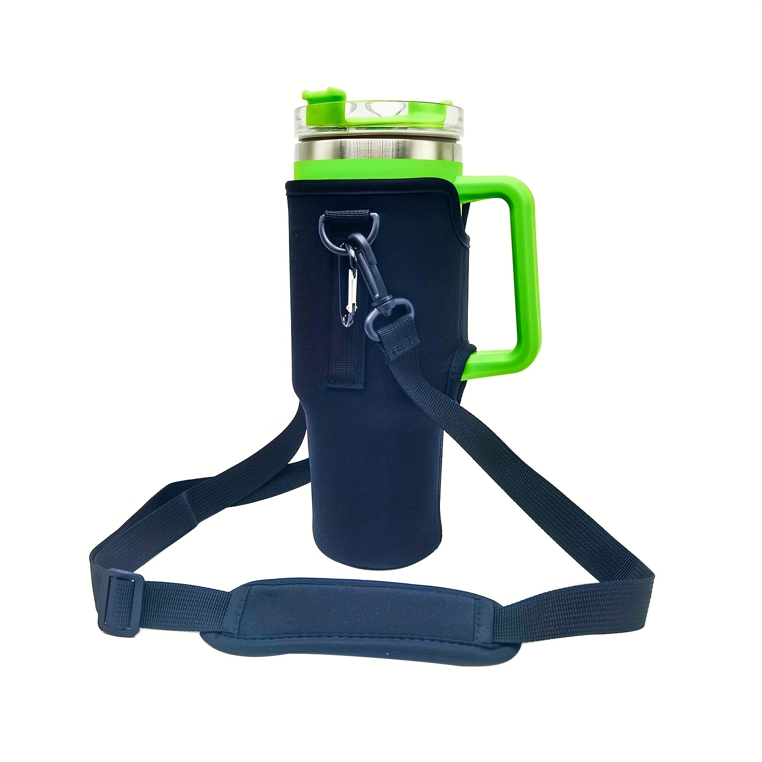 Water Bottle Carrier Bag With Phone Pocket, For Stanley Tumbler With  Handle, Neoprene Water Bottle Insulated Holder Pouch With Adjustable Strap, Cup  Accessories - Temu