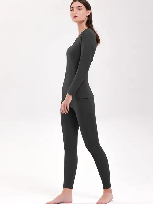 Thermal Underwear Women Base Layer Thin Top Bottom Pajama - Temu