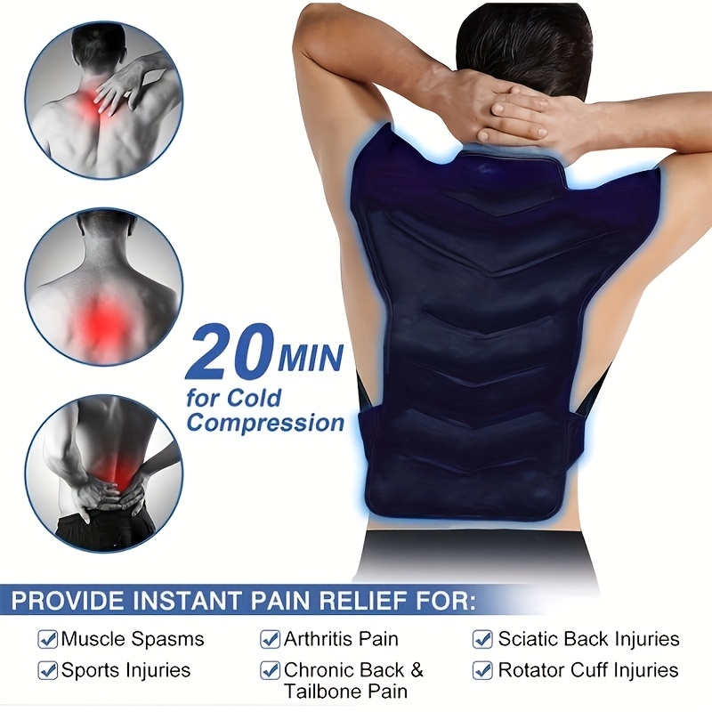 Large Ice Hot Pack Shoulder Back Injuries Reusable Full Back - Temu