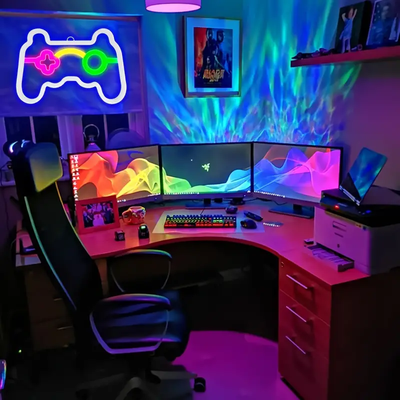 1pc Neon Sign Gamepad Shape Led Neonlicht Wand Gaming Zimmer - Temu Austria